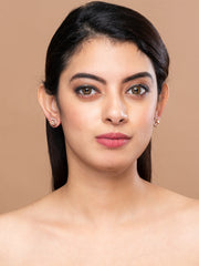 Yellow & Gold Paisley shape Stud earrings