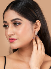 Gold & White Spiked studs