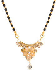 Black & Golden Beads pendant Mangalsutra.