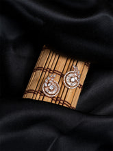 Rose Gold & White AD Circular studs