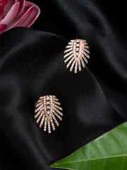 Gold & White Spiked studs