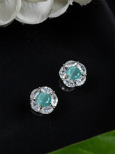 Sea Green & White AD Circular stud