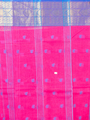 Laa Calcutta Pink & Blue Bengal Taant