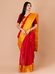 Laa calcutta Red & Yellow Bengal Taant