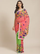 Pink & Green    handloom saree