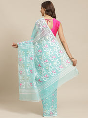 Sea Green & Multi Jamdani Saree
