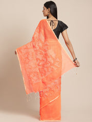 Orange handloom saree