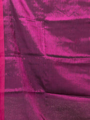 Laa Calcutta Magenta dual tone silk women Tissue saree