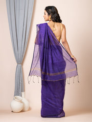 Laa Calcutta Purple & Gold silk cotton embllished box sequence saree