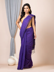 Laa Calcutta Purple & Gold silk cotton embllished box sequence saree