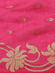 Pink & Golden handloom saree