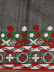 Black & White handloom saree