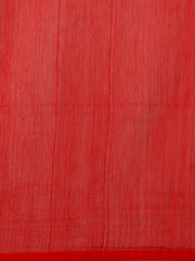 Red & Red Cotton Jamdani Saree