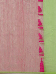 Green & Pink Cotton Jamdani Saree