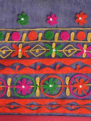 Yellow & Blue handloom saree