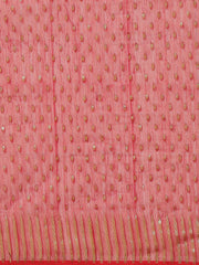 Red  & Golden  Cotton silk Jamdani Saree