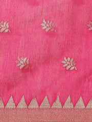 Pink & Golden handloom saree