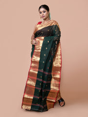 Laa Calcutta Pink & Silver all over zari work silk banarasi saree