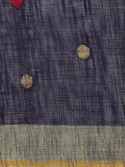 Blue & Yellow handloom saree