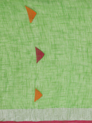 Laa Calcutta Green cotton Handloom saree