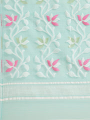 Sea Green & Multi Jamdani Saree