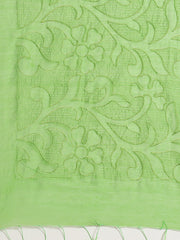 Green handloom saree