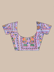 Black & White  Silk cotton  Handloom  saree