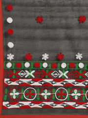 Black & White handloom saree