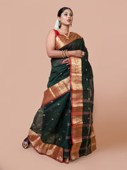 Laa Calcutta Pink & Silver all over zari work silk banarasi saree