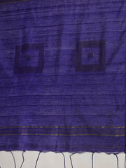 Laa Calcutta Blue silk cotton embllished box sequence saree