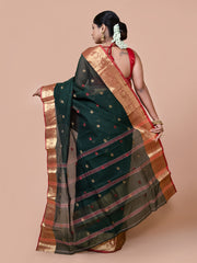 Laa Calcutta Pink & Silver all over zari work silk banarasi saree