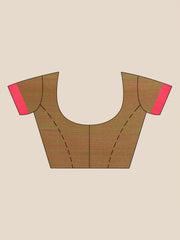 Magenta & Olive Green Handloom  saree