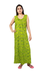 Green & Black  pure cotton floral nighty