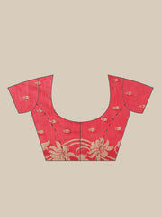 Red & Golden handloom saree