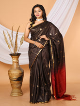 Black & Maroon Bhagalpuri silk saree