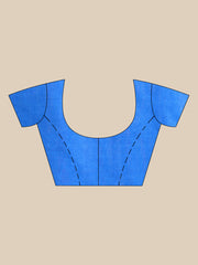 Blue  & Golden Zari   Handloom  saree