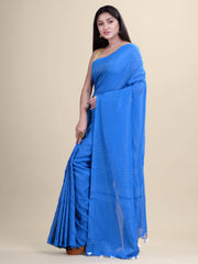 Blue  & Golden Zari   Handloom  saree