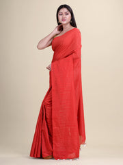 Red  & Golden Zari   Handloom  saree