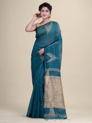 Green & Golden  Handloom  saree
