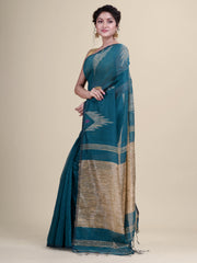 Green & Golden  Handloom  saree