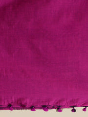 Magenta Pure  cotton Handloom  saree