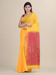 Yellow & Pink Handloom saree