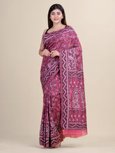 Pink & Black handloom saree