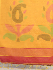 Pink & Yellow  Handloom  saree