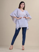 Blue striped kaftan