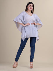 Blue striped kaftan