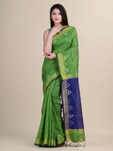 Green & Blue handloom saree