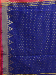 Maroon & Peacock Blue   handloom saree