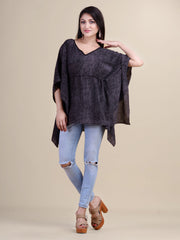 Women Grey Printed Kaftan Tunic