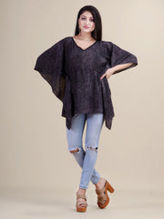 Women Grey Printed Kaftan Tunic
